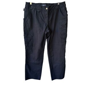 5.11 Tactical Cargo Pants Black Elastic Waist Activewear Outdoor Uniform Sz 14